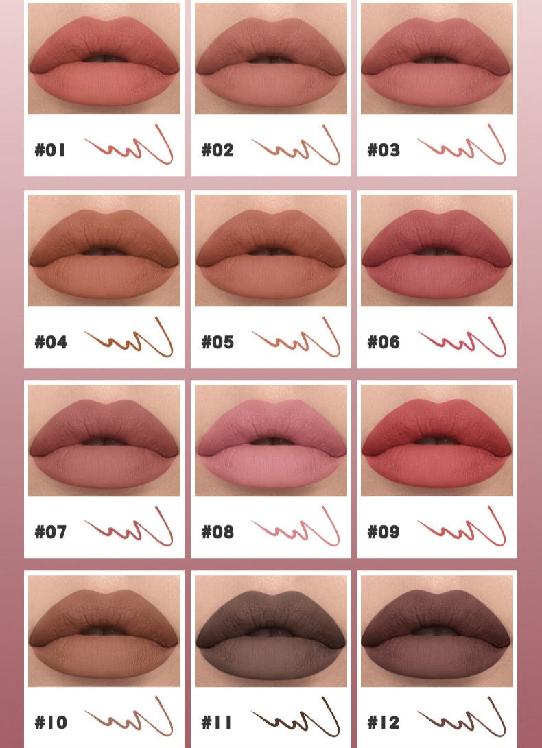 Creamy Lip Liner & Sharpener 12-piece Set