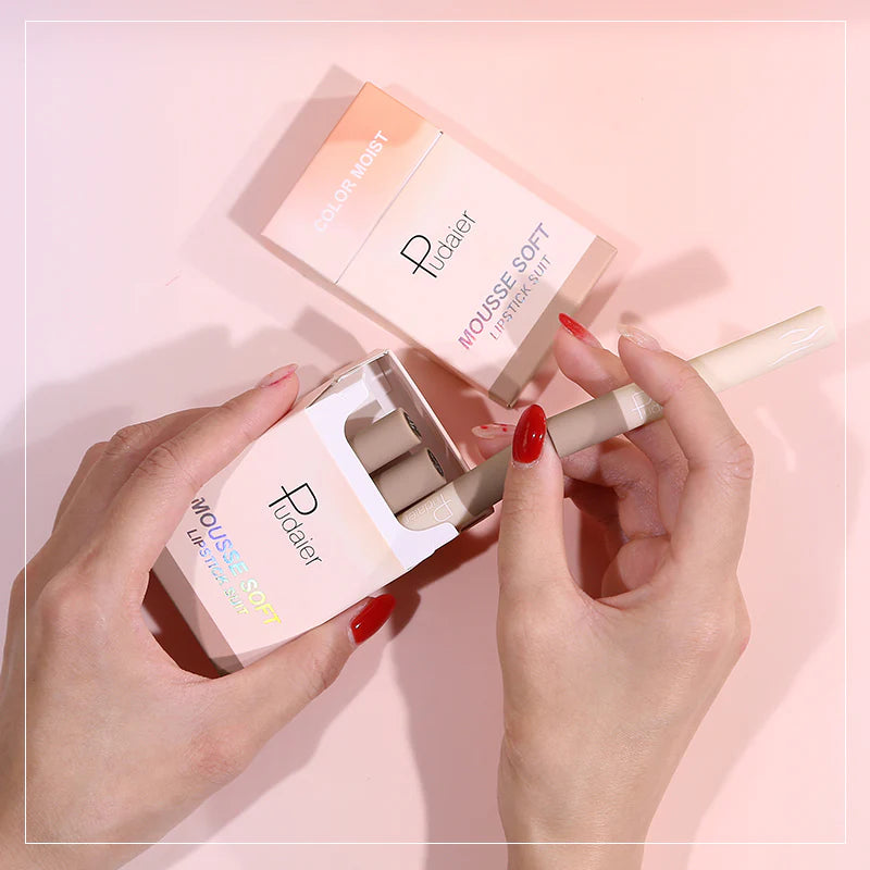 Mousse Lipstick 4Ppcs set Cigarette Lipstick Suit