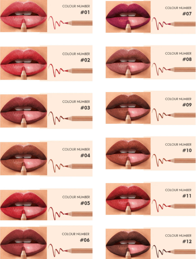 Precision Pout Lip Liner 12-Piece Set