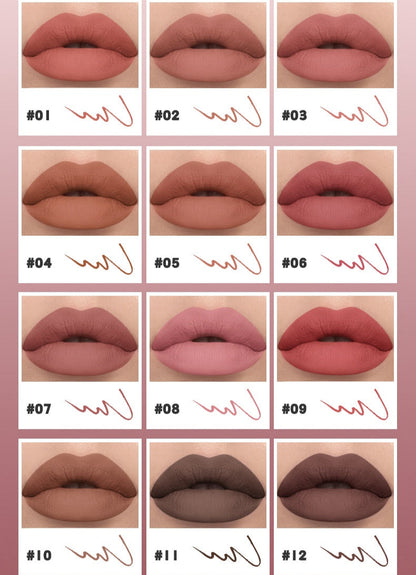 Creamy Lip Liner & Sharpener 12-piece Set