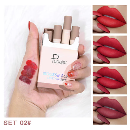Mousse Lipstick 4Ppcs set Cigarette Lipstick Suit